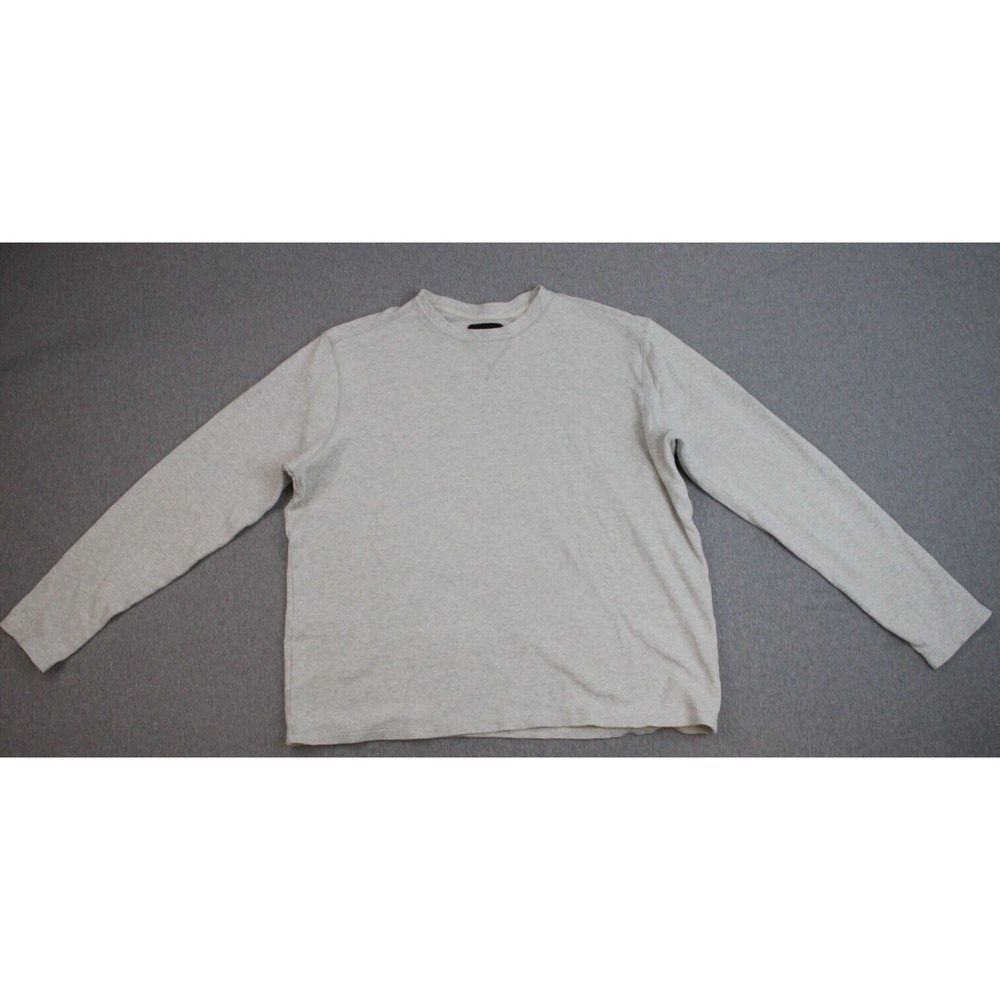 Bonobos Shirt Mens XL Beige 100% Cotton Thermal‎ Waffle Crew Neck Pullover